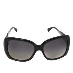 Chanel sunglasses 2021 round blacks Grey Leather Metal ref.330953
