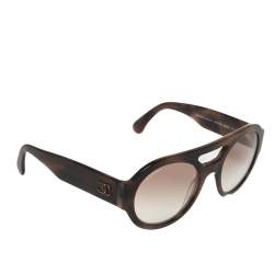 Chanel Brown Acetate Gradient 5419-B Round Sunglasses Chanel