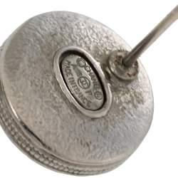 مملوكة مسبقًا Chanel CC Faux Pearl Crystal Round Stud Earrings