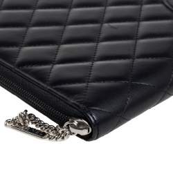 Pre Owned Chanel Black Leather Large Cambon Agenda Cover