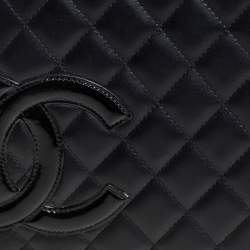 Pre Owned Chanel Black Leather Large Cambon Agenda Cover