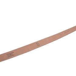 Pre Owned حزام شانيل CC قماش وردي / أبيض رفيع بإبزيم  85 سم