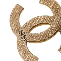 Chanel Pale Gold Tone N°5 CC Medallion Charm Chain Bracelet