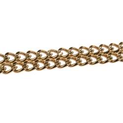 Pre Owned Chanel Gold Tone Enamel CC Charm Chain Belt