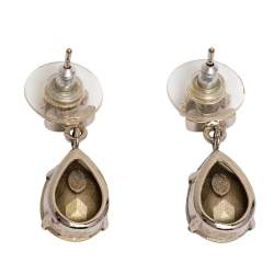 مملوكة مسبقًا أقراط شانيل فضي اللون CC كريستال