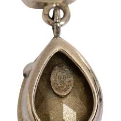 مملوكة مسبقًا أقراط شانيل فضي اللون CC كريستال