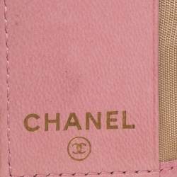 Pre Owned Chanel Pink Caviar Leather CC Logo 6 Key Holder