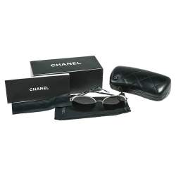 مملوكة مسبقًا نظارة شمسية شانيل 4206 مستديرة غرادينت رصاصي / معدن فضي اللون