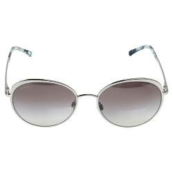 مملوكة مسبقًا نظارة شمسية شانيل 4206 مستديرة غرادينت رصاصي / معدن فضي اللون