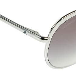 مملوكة مسبقًا نظارة شمسية شانيل 4206 مستديرة غرادينت رصاصي / معدن فضي اللون