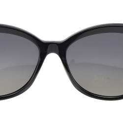 Pre Owned Chanel Black/Black Polarized Baguette Crystal 5307-B Bijou Cat Eye Sunglasses