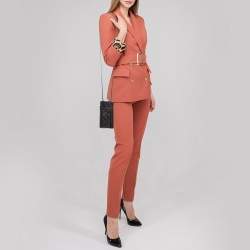 Pre Owned Chanel Black Quilted Caviar Leather Phone Holder Crossbody Bag