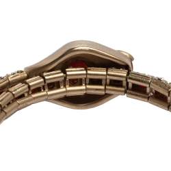 Chanel Crystal & Coral Stone Embellished Adjustable Bracelet