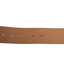 Pre Owned Chanel Black Leather CC Belt Size 80 CM