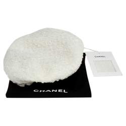 Pre Owned Chanel Ivory Tweed Beret S
