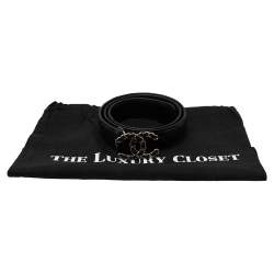 Pre Owned Chanel Black Quilted Leather CC Chain Belt 80CM