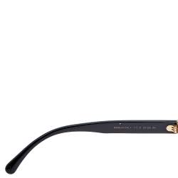 Pre Owned نظارة شمسية شانيل S0129 سوداء/ذهبية عاكسة مستطيلة