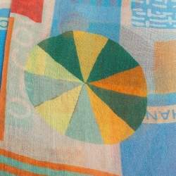 Pre Owned Chanel Multicolor Printed Cashmere & Silk Scarf