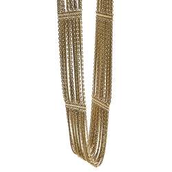 Pre Owned Chanel Gold-Tone Multi Strand Chain Necklace