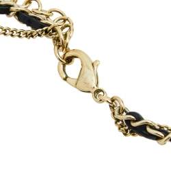 Pre Owned قلادة شانيل معدن ذو لون ذهبي باهت متعدد السلاسل