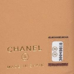 Pre Owned Chanel Beige/Black Quilted Leather CC iPhone 11 Pro Case