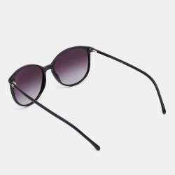 Chanel Black Acetate Butterfly Sunglasses Chanel