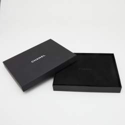 Pre Owned Chanel Black Leather Turnlock Chain Link Headband