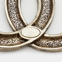 Pre Owned Chanel CC Gold Tone Pin Brooch