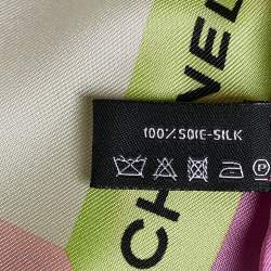 مملوكة مسبقًا Chanel Multicolor Bags Print Silk Scarf