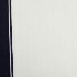 مملوكة مسبقًا Chanel White Bow Print CC Jacquard Silk Scarf