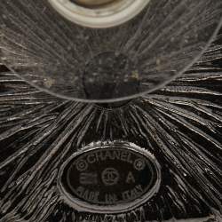 مملوكة مسبقًا Chanel CC Crystals Gunmetal Tone Earrings