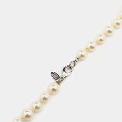مملوكة مسبقًا Chanel CC Faux Pearl Double Strand Necklace