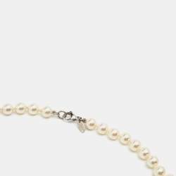 مملوكة مسبقًا Chanel CC Faux Pearl Double Strand Necklace