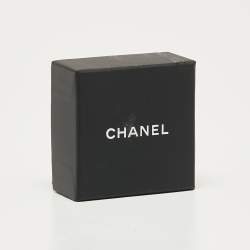 مملوكة مسبقًا Chanel CC Crystals Gunmetal Tone Clip On Earrings