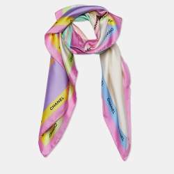 Pre Owned Chanel Multicolor Bags Print Silk Scarf