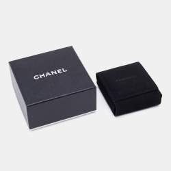 Chanel Matte Gold Tone CC Drop Earrings