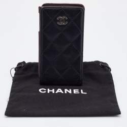 Chanel Black Quilted Leather CC iPhone4/5 Case 