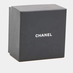 Pre Owned Chanel Gold Tone CC Glitter Resin Cuff Bracelet