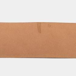 مملوكة مسبقًا حزام عريض شانيل بإبزيم شعار CC جلد أسود 85 سم