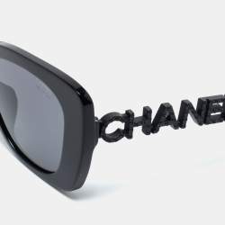 Chanel Black 5422-BA Polarized Square Sunglasses