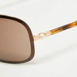 Chanel Brown 4170-H Pearl Shield Sunglasses