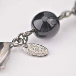 Pre Owned Chanel 2012 CC Black Beads Long Chain Necklace