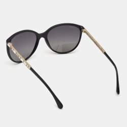 Pre Owned Chanel Black 5306-B Bijou Crystals Polarized Sunglasses