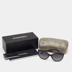 Pre Owned Chanel Black 5306-B Bijou Crystals Polarized Sunglasses