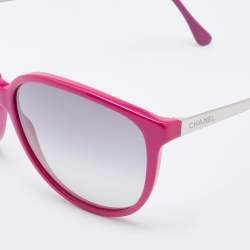 Pre Owned Chanel Pink/Grey Gradient 38008 Butterfly Sunglasses