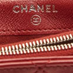 Chanel Red Quilted Leather CC Phone Holder Pouch
