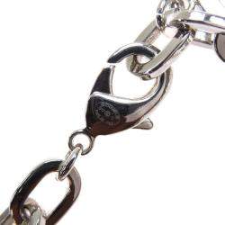 Pre Owned Chanel Silver Tone Metal Coco Buckle Chain Belt