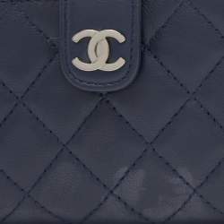 Chanel Blue Quilted Leather CC Phone Pouch