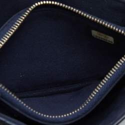 Chanel Blue Quilted Leather CC Phone Pouch