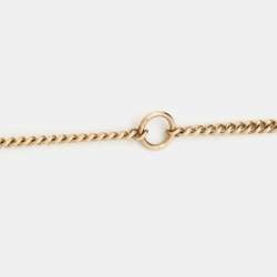 Pre Owned Chanel CC Crystals Gold Tone Pendant Necklace